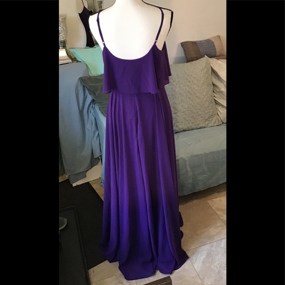 Lulu’s violet maxi dress with zipper. Size S - Picture 4 of 7